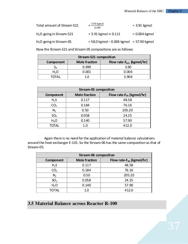 Chapter 004, Material Balances